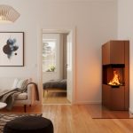 Spartherm-Kaminofen-Zircon-2R-rostbraun-metallic-mit-Eckscheibe